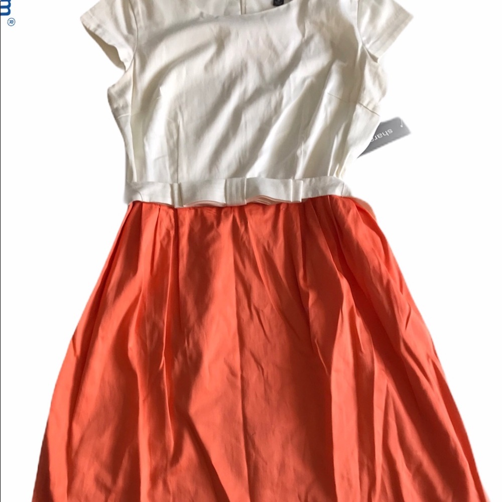 Sharagano above knee length coral dress size 10